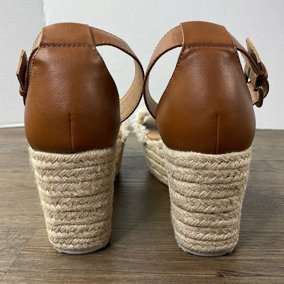 Brash Women’s Espadrille Wedge Platform Natural Fabric Ankle Strap Sandals, 9M - Picture 3 of 10